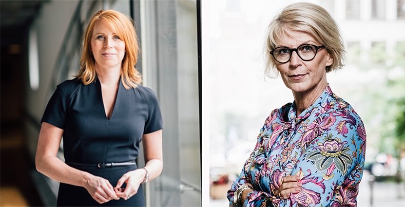 Annie Lööf (c) och Elisabeth Svantesson (m) Foto: Pressbild/Axel Adolfsson