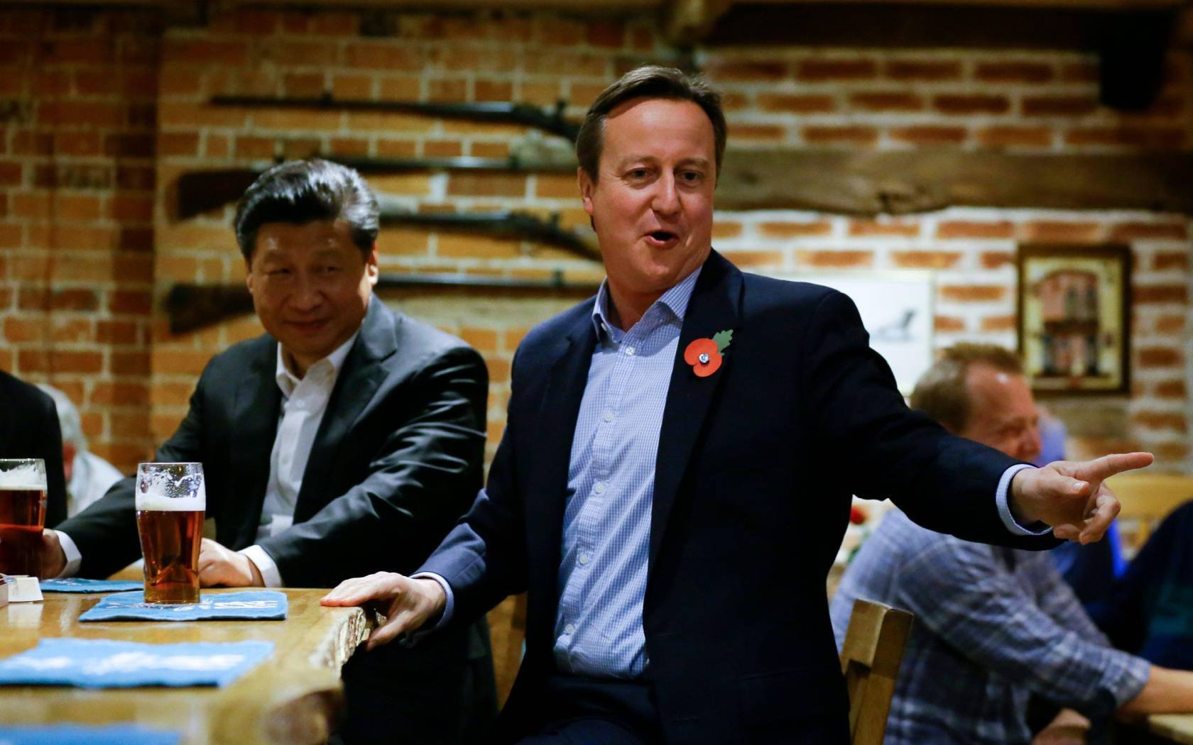 David Cameron and Xi Jinping.