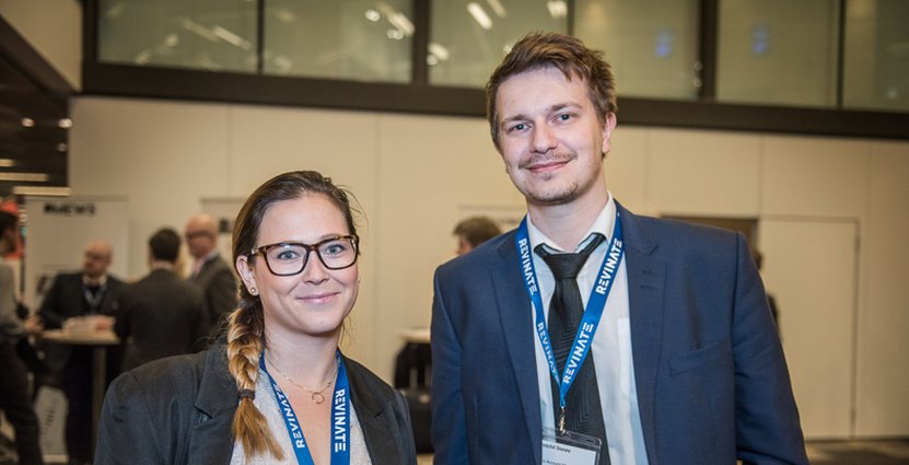 Sandra Bringhorn från affärsresebyrån Egencia fann Momtchil Doev från Triptease i kaffepausen. 