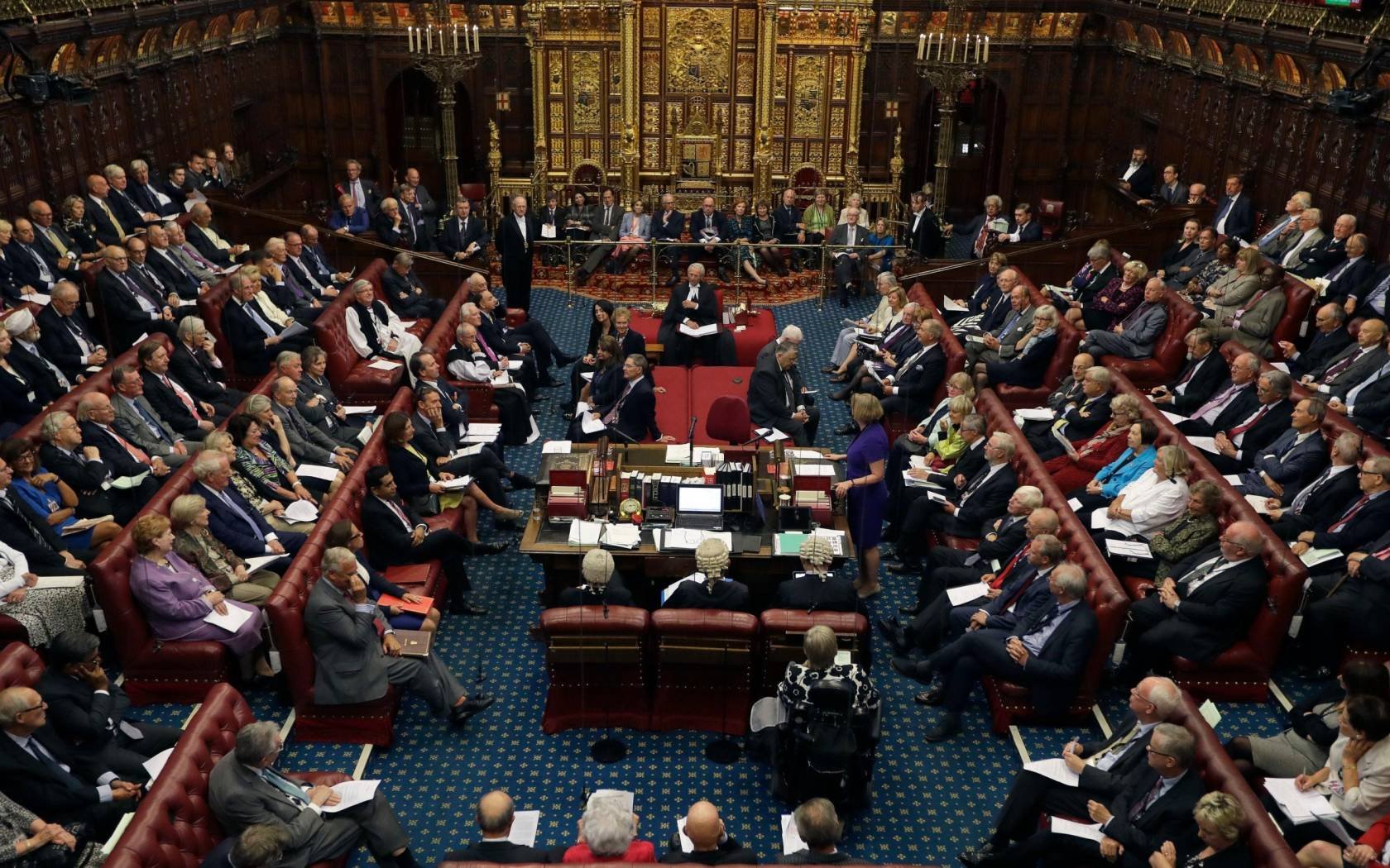 The chamber of the House of Lords.