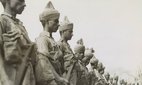 Newly arrived British Indian soldiers stand at attention prior to inspection at Singapore in December 1941.