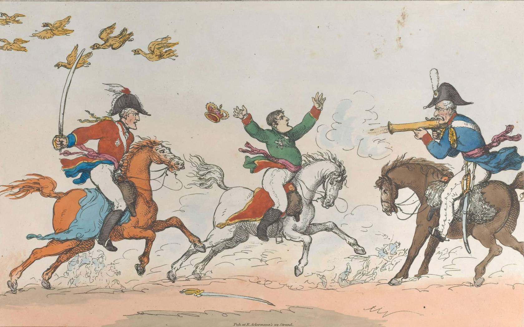 Thomas Rowlandson, R. Ackermann's 'Transparency on the Victory of Waterloo'.