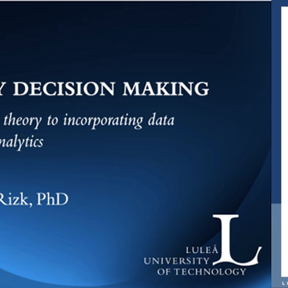 Data-driven decision-making framework