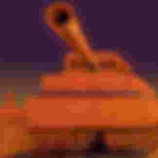 Soviet poster of a tank on Red Square.