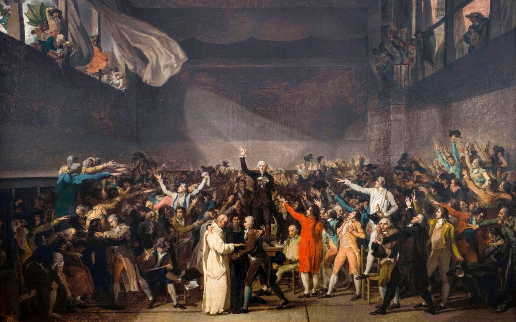Jacques Louis David's painting, 'The Tennis Court Oath'.