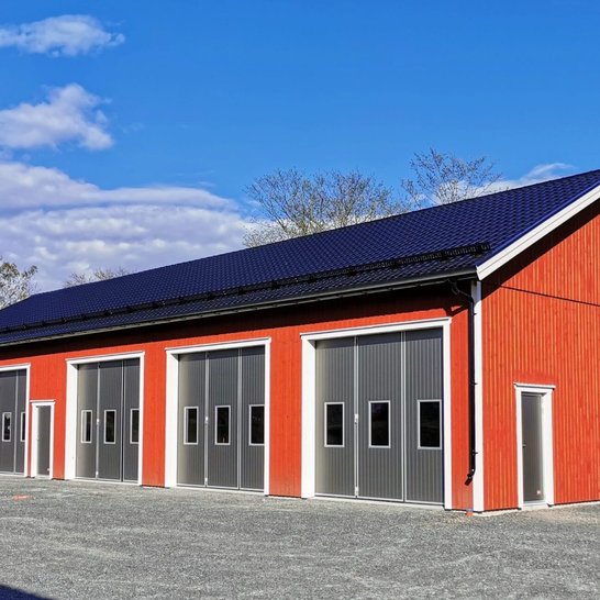 Maskinhall med 4:a portar