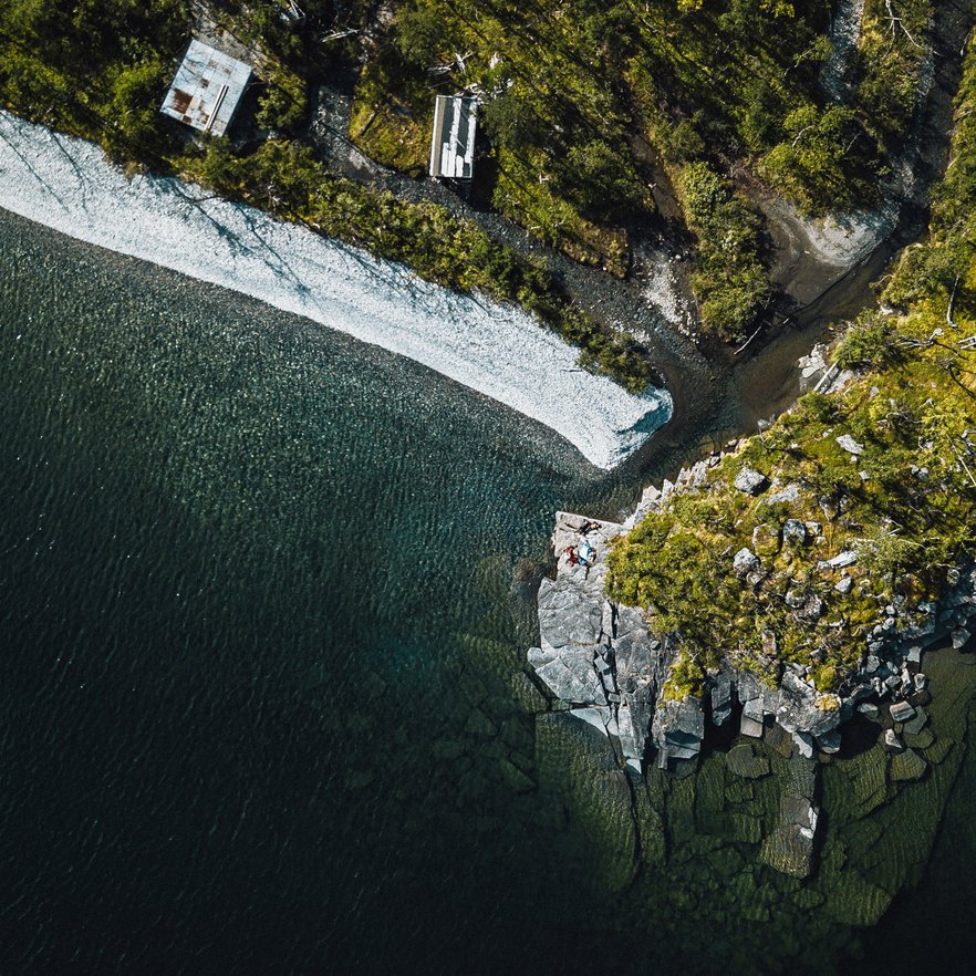 Tornetr&auml;ask strand sedd ovanifr&aring;n