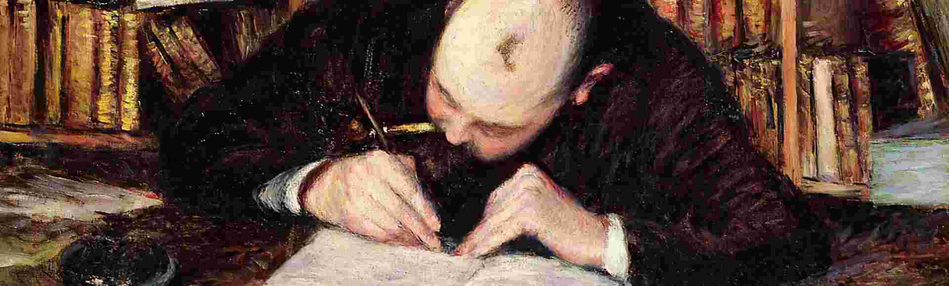 Gustave Caillebotte's Portrait of a Man Writing in His Study, 1885.