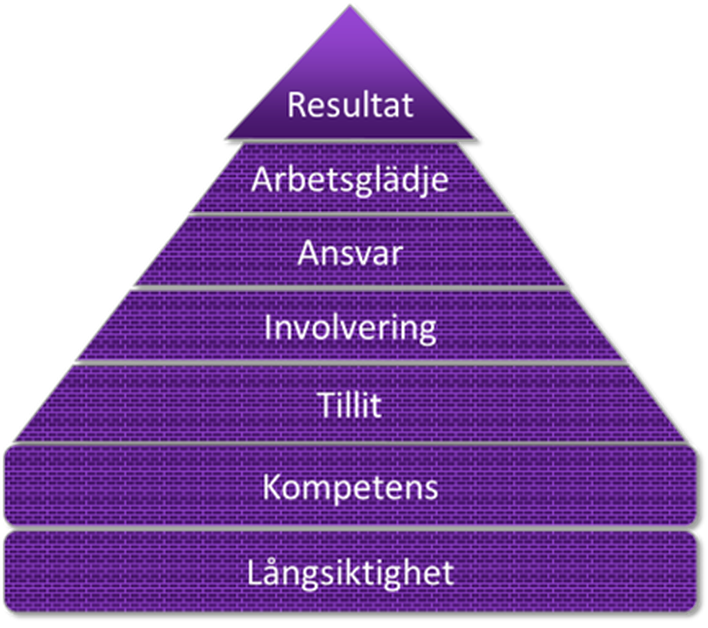 Bild- Illustration, pyramid 7 steg