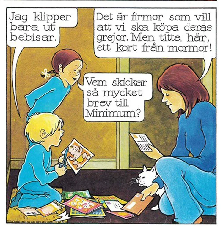 Se bilderna ur kultboken ”Per, Ida och Minimum” – om hur barn blir till