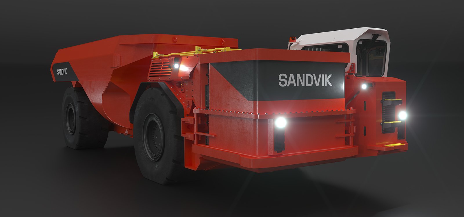 Sandvik TH550B is rated for 50 tonnes of load capacity.