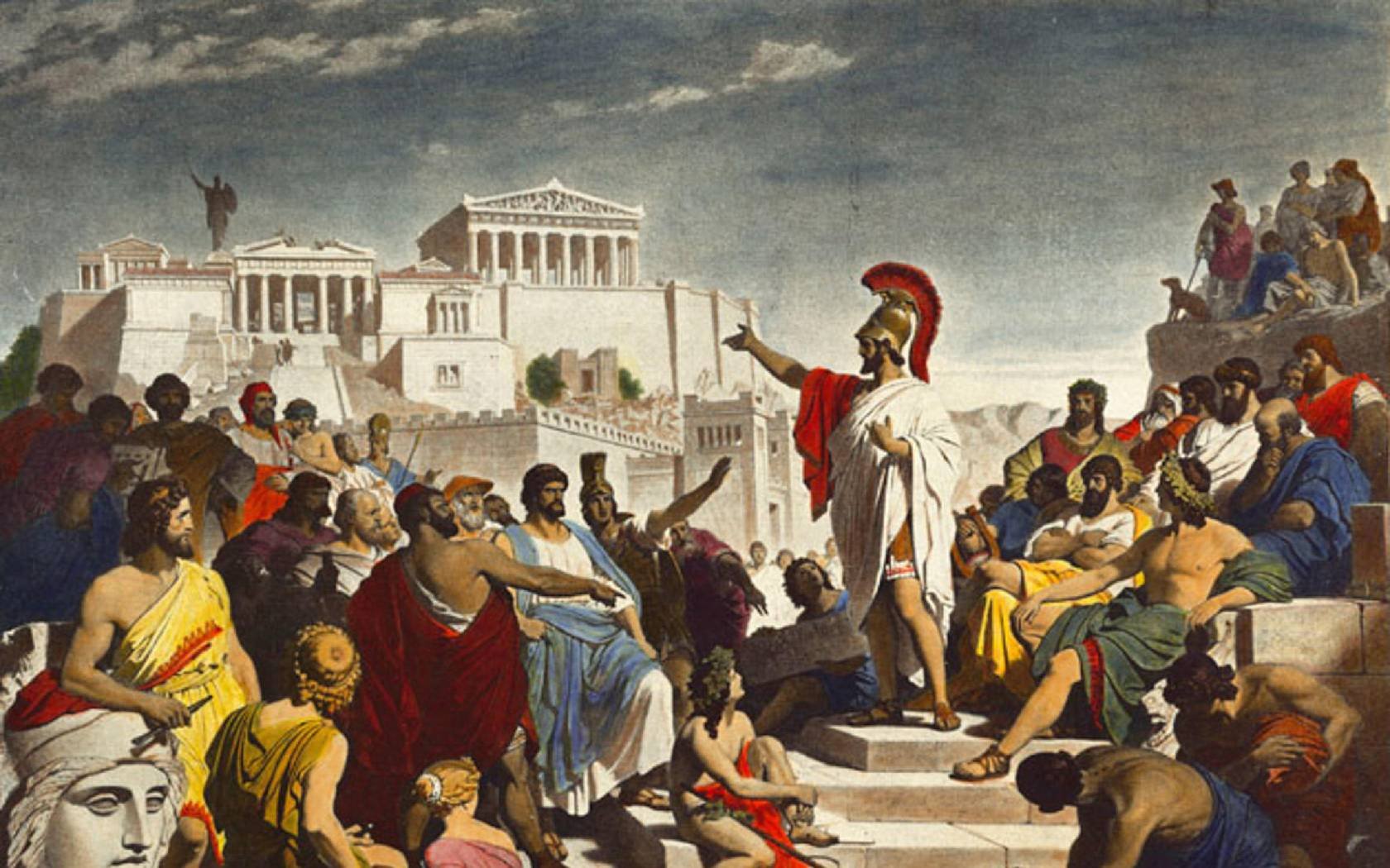 Pericles delivers his Funeral Oration.