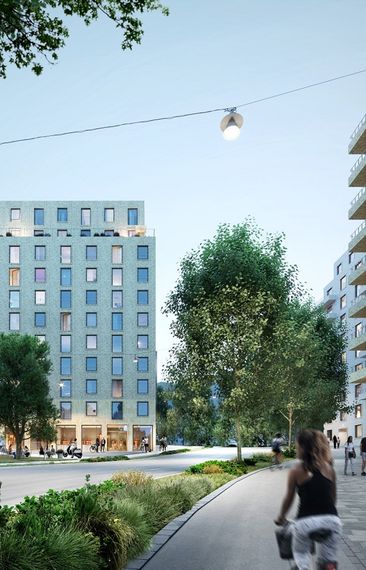 Heba fastigheters nyproduktion i Stora Sköndal.