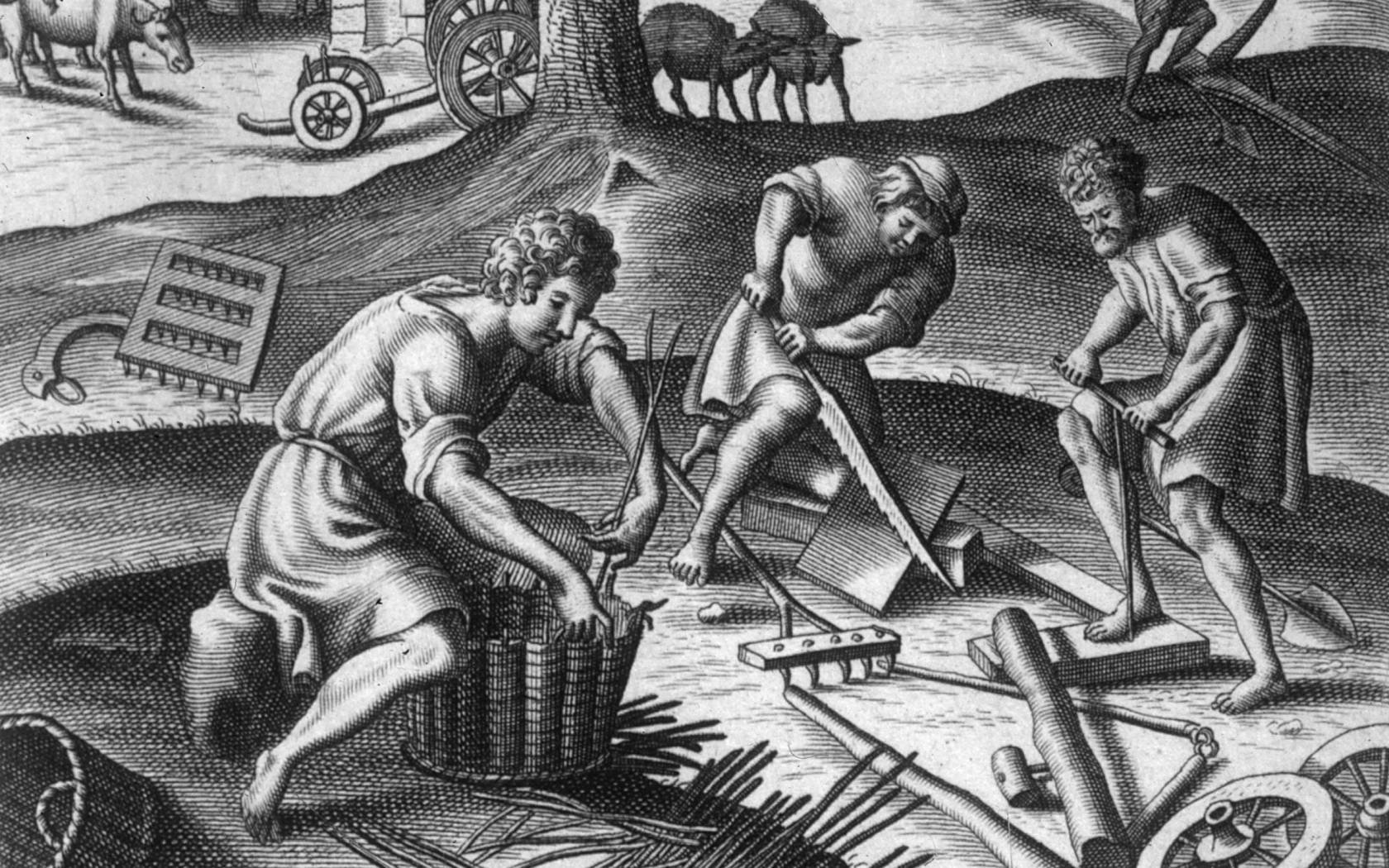 A woodcut of a scene from Virgil's Georgics.