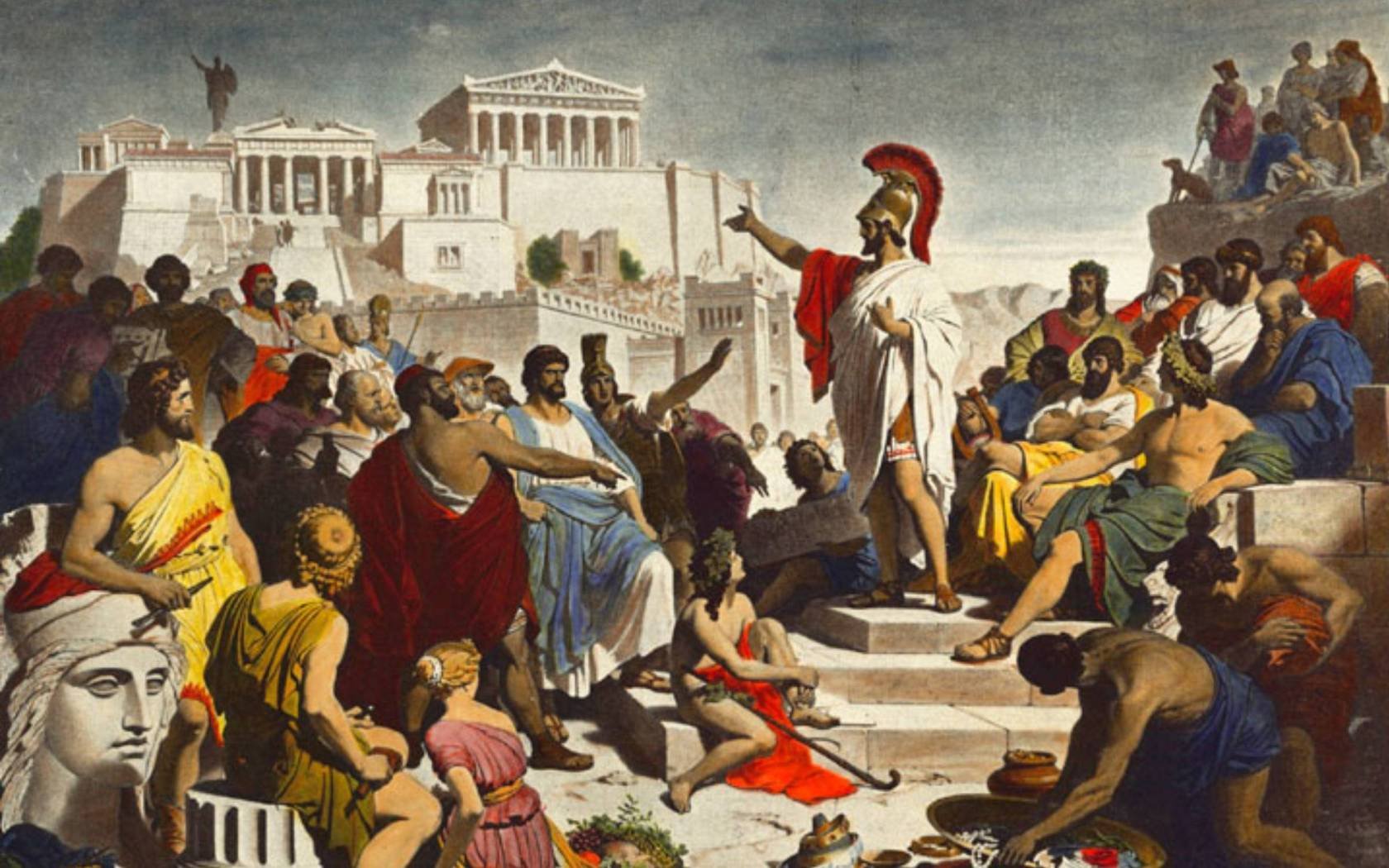 Pericles' Funeral Oration (Perikles hält die Leichenrede) by Philipp Foltz (1852)