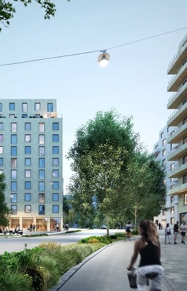 Heba fastigheters nyproduktion i Stora Sköndal.