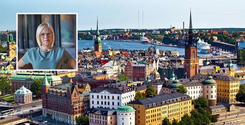 Karin Ernlund, arbetsmarknadsborgarråd i Stockholm, tror på samarbeten för stadens resning.  Foto: Colourbox och pressbild