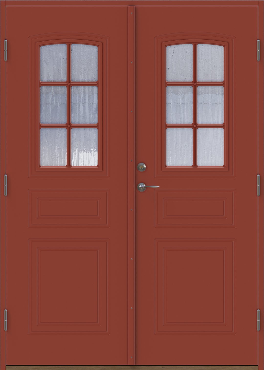 Förnuftig pardörr Röd