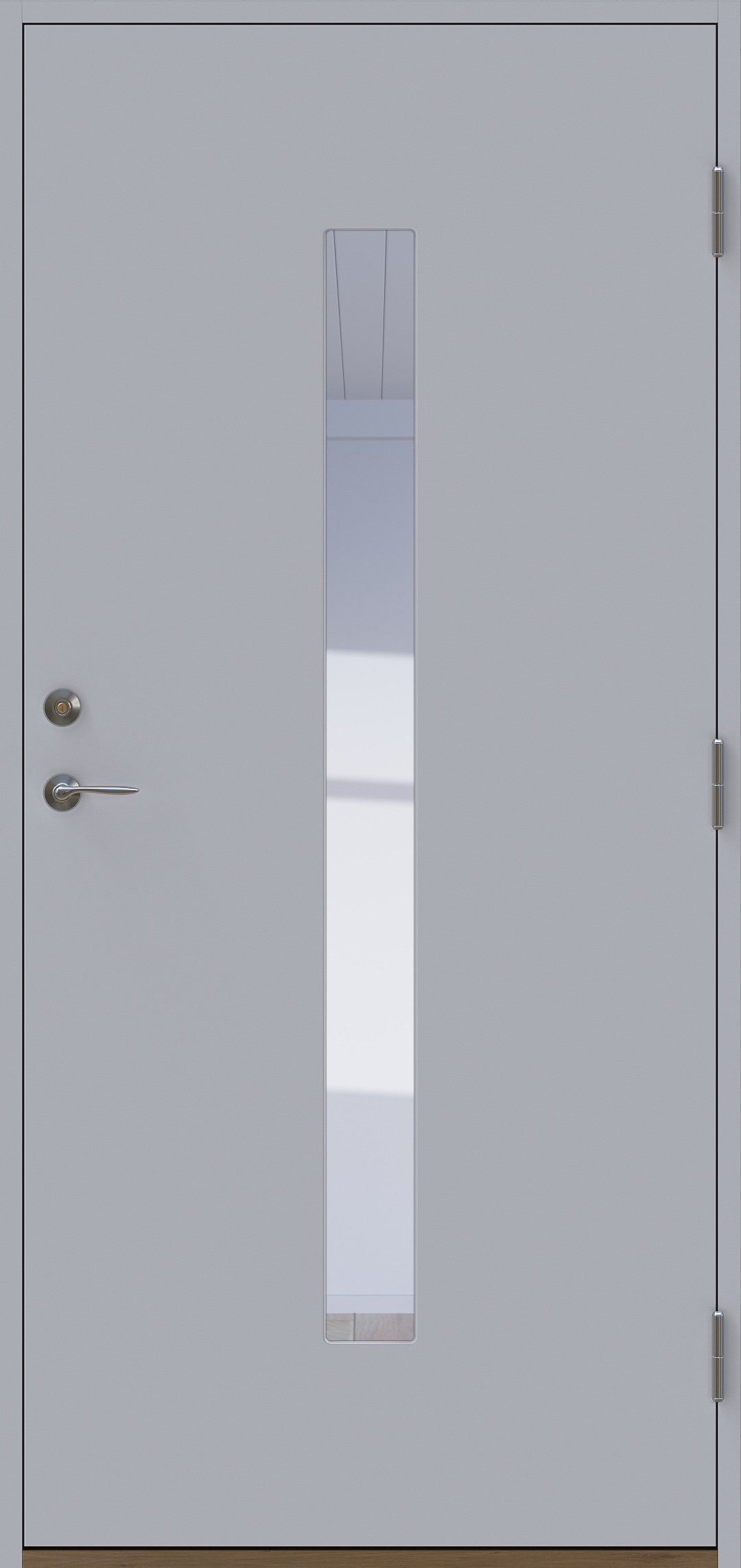 Stripe Slät centrerad Ljusgrå