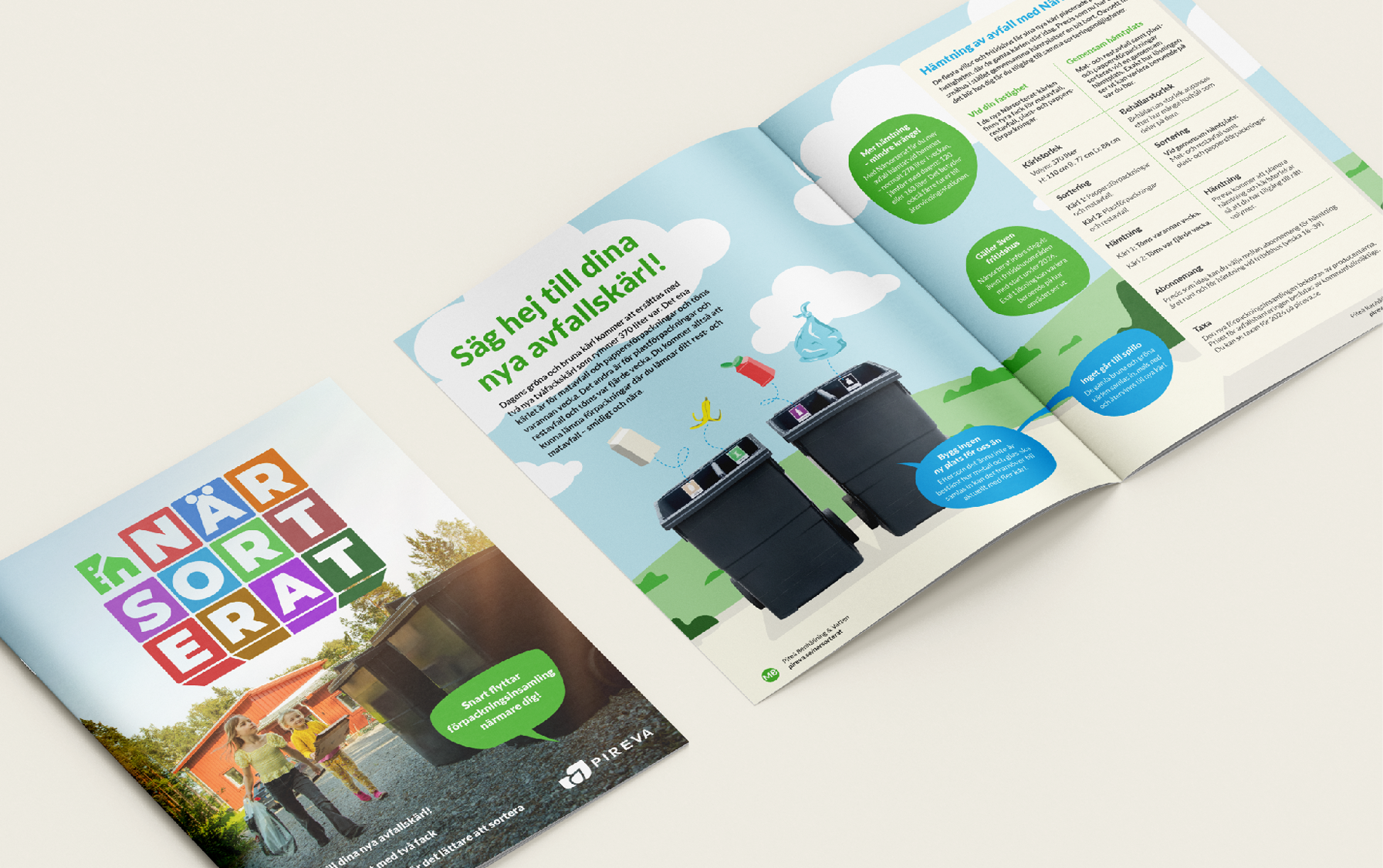 Närsorterat magasin, framsida och uppslag