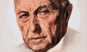 Election poster for Konrad Adenauer in 1957.
