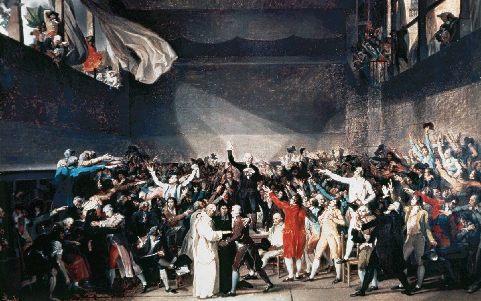 The Tennis Court Oath by Jacques-Louis David (1748-1825).