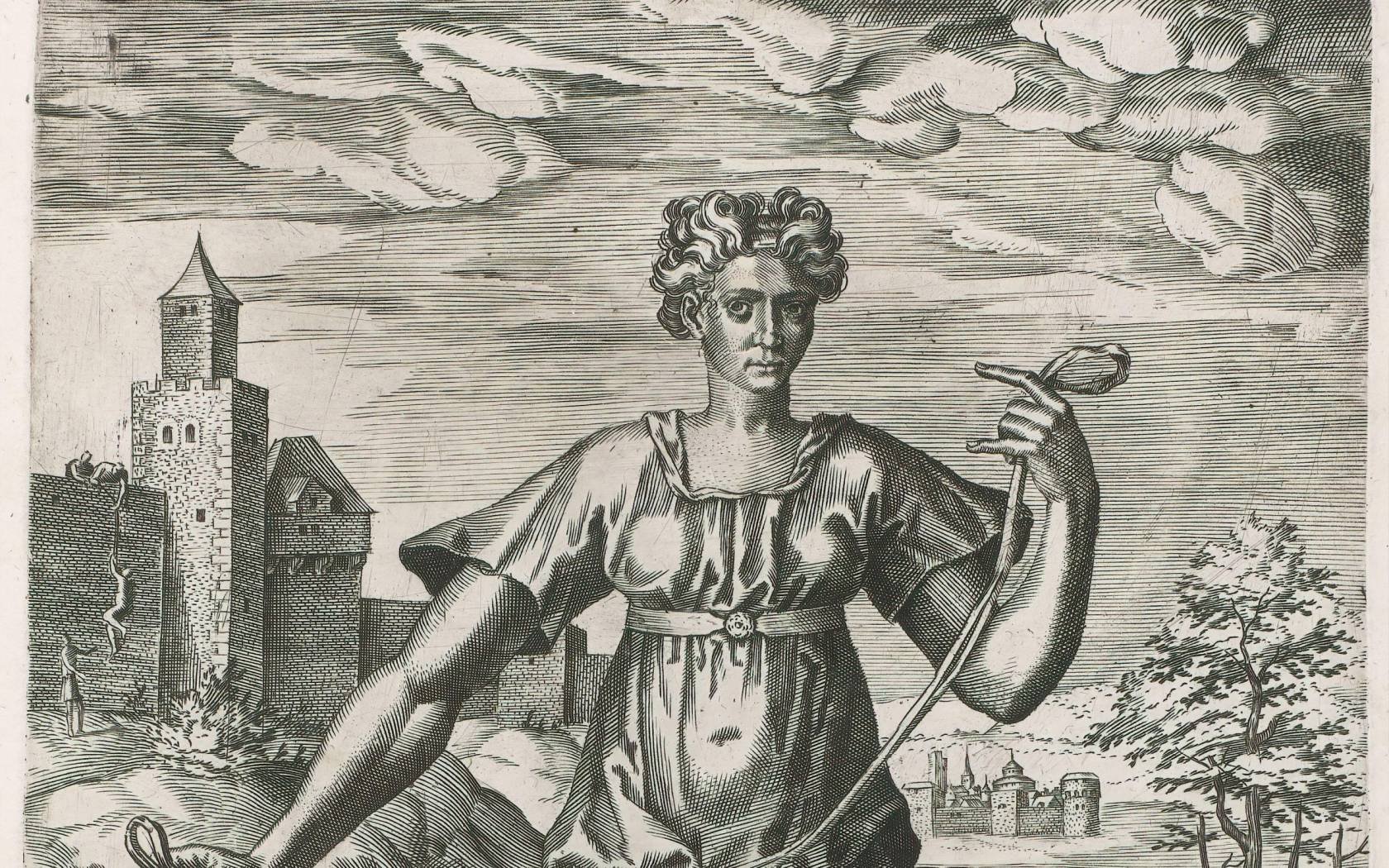 Rahab and her spies.