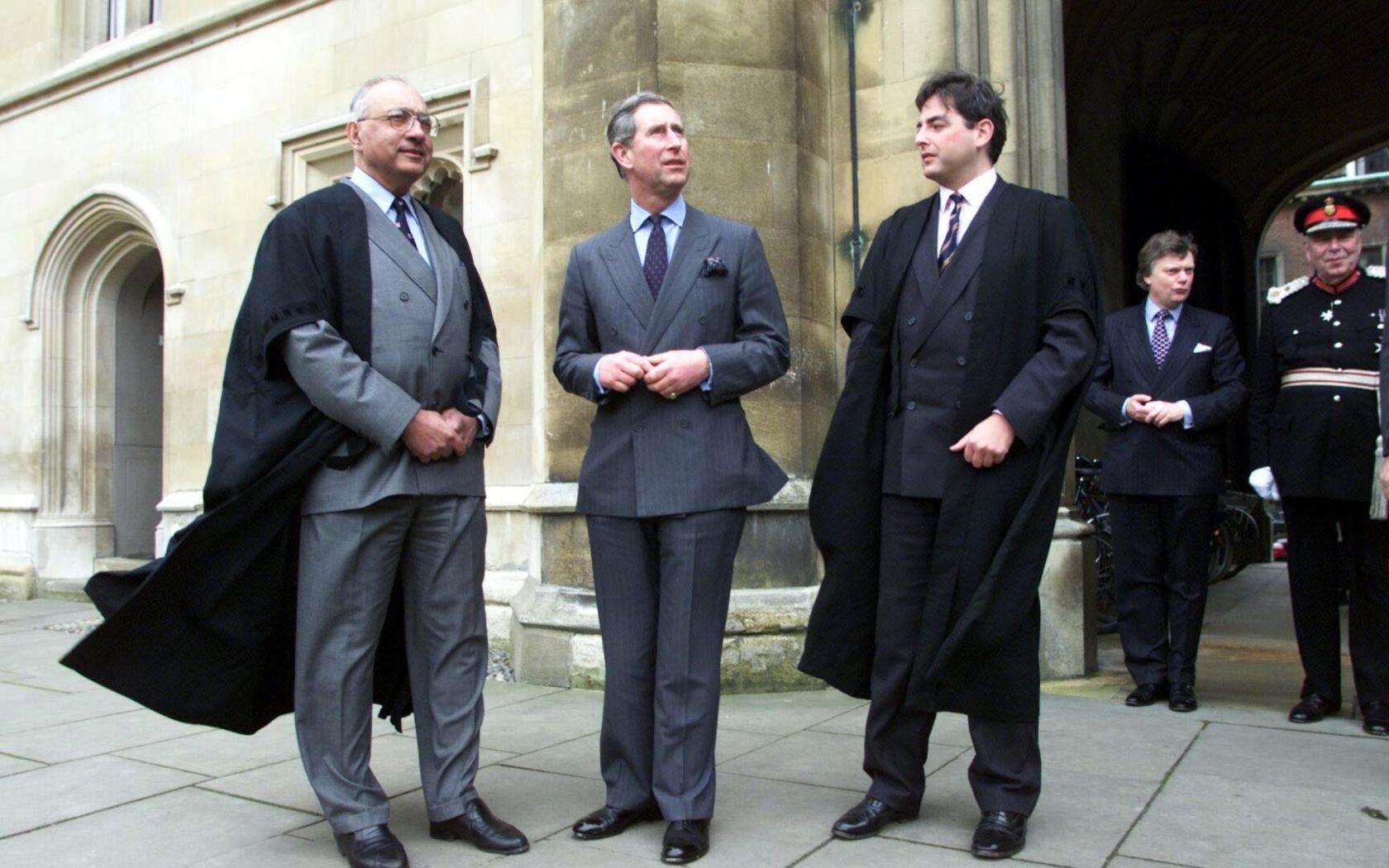 Charles III, then Prince of Wales, visits the Parker Library at Corpus Christi College, Cambridge in 2001.