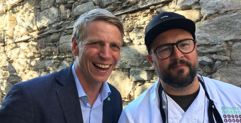 Minister Per Bolund och Car-Johan Swanson, kommunikationschef, Visita. Foto: Frida Ganshed