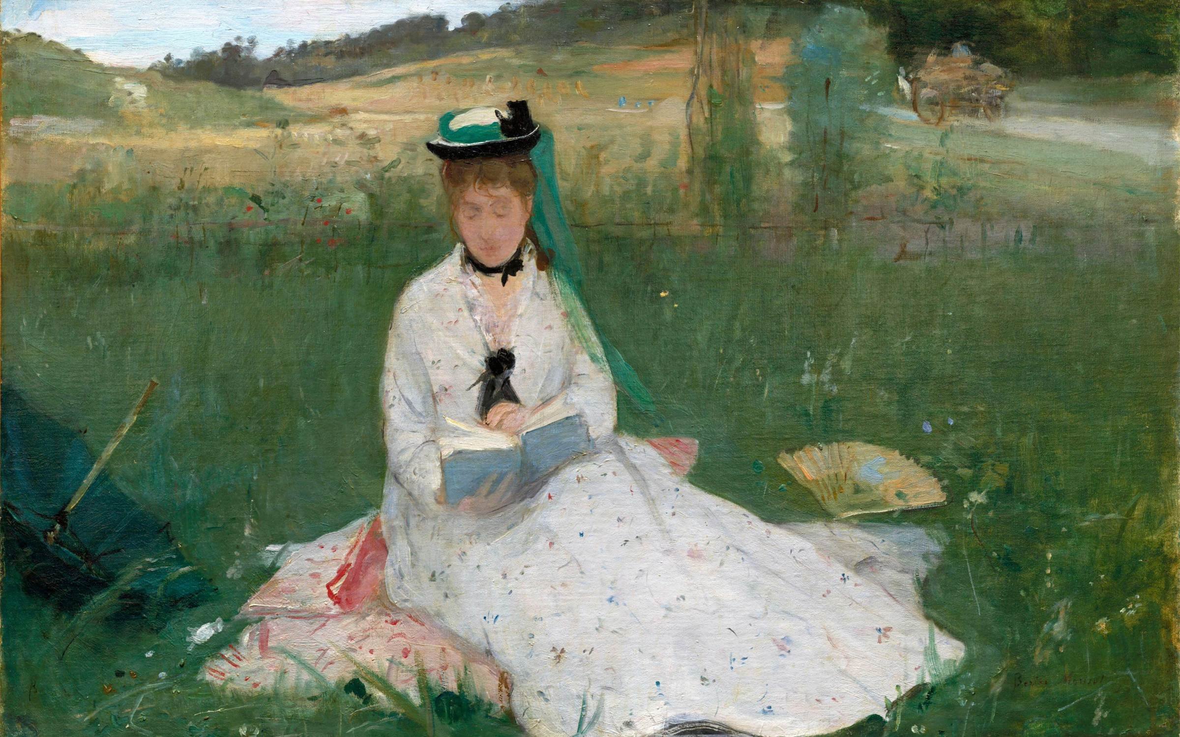 Reading by Berthe Morisot, oil on fabric, 1873.