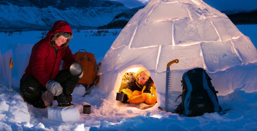 Cecilia Lundin från ekoturismföretaget NatuLife i Jokkmokk är en av dem som säljer in den arktiska livsstilen. Foto: Fritz Meyst 