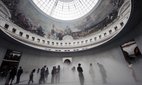 Fujiko Nakaya's fog sculpture at the Bourse de Commerce in Paris. Credit: Norbert Schmidt
