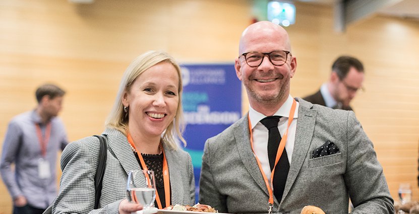 Signe Rehbinder och Martin Åkesson, båda från Courtyard by Marriott. Foto: Erik Ardelius