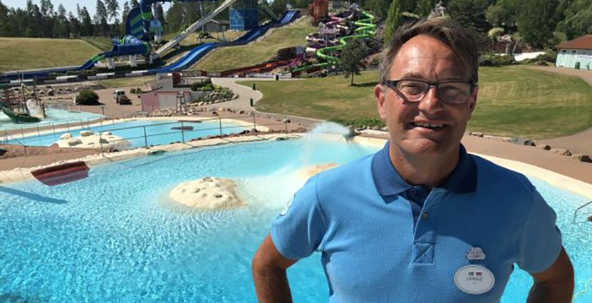 Skara Sommarlands vd Janne Nilsson är nöjd med sommarens besöksantal. Foto: Pressbild