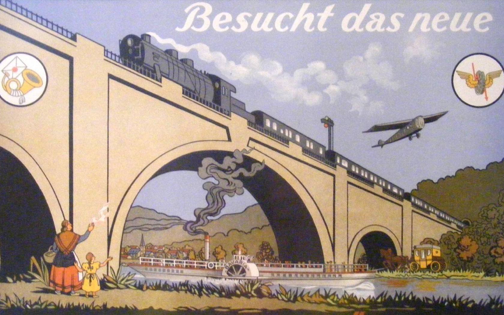 1925 poster advertising the Nuremberg transport museum.