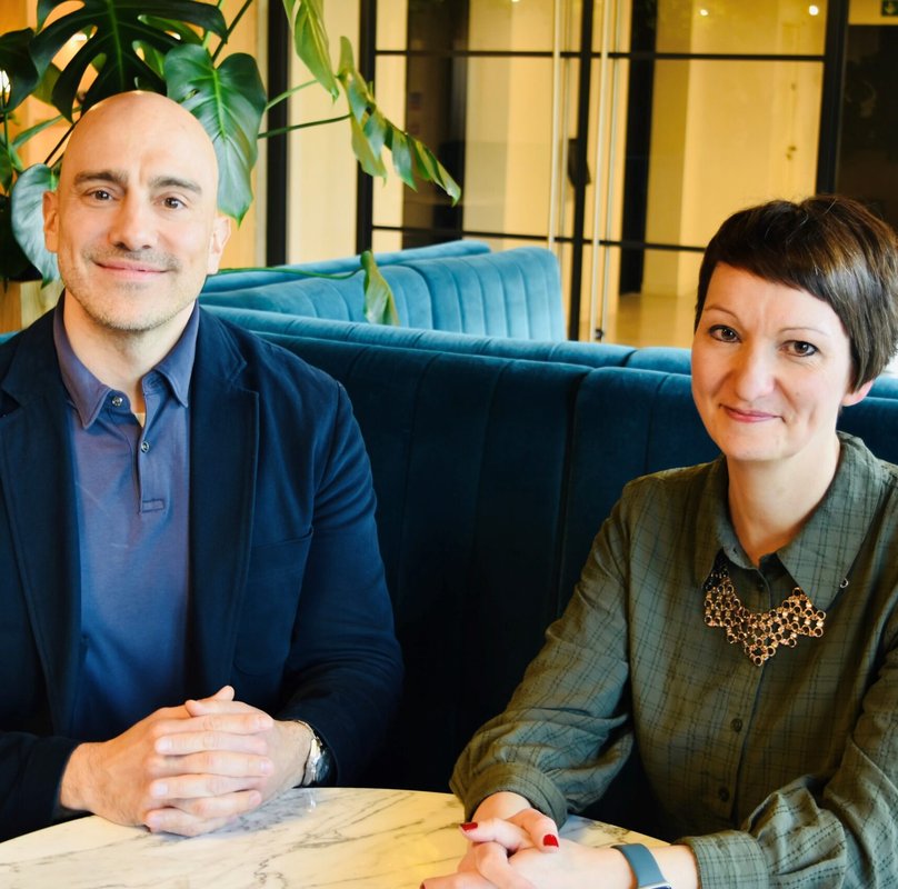 Jonathan Perdoni and Sarah Benton