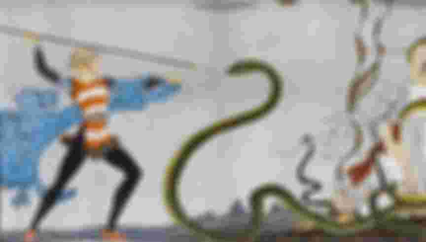 'Young America rescues Europe!', declares a French cartoon from 1918. Credit: Pictorial Press Ltd / Alamy Stock Photo.