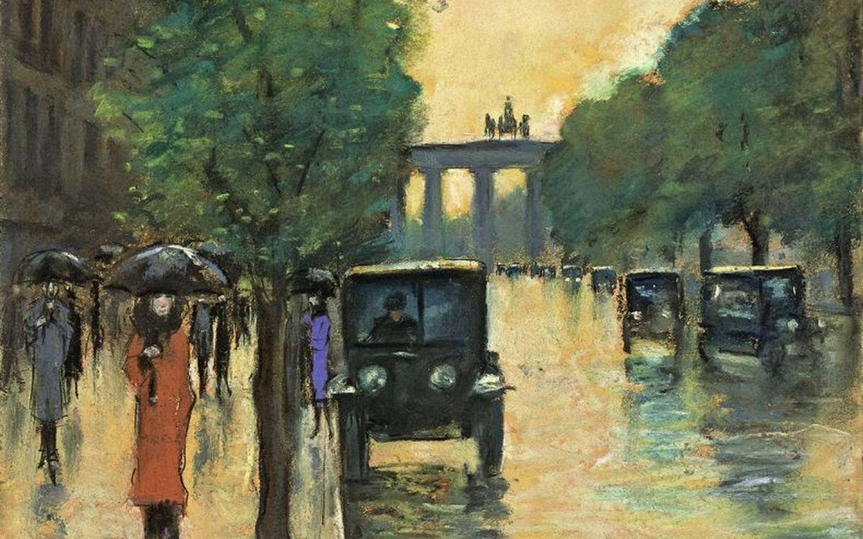 Lesser Ury's painting Unter den Linden.