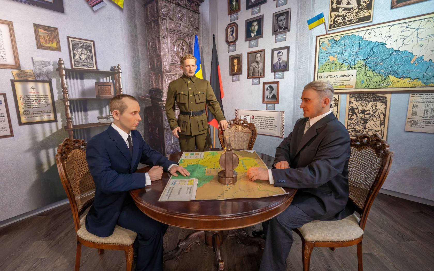 Installation of the Making of the Ukrainian Nation Museum including Andriy Melnyk.