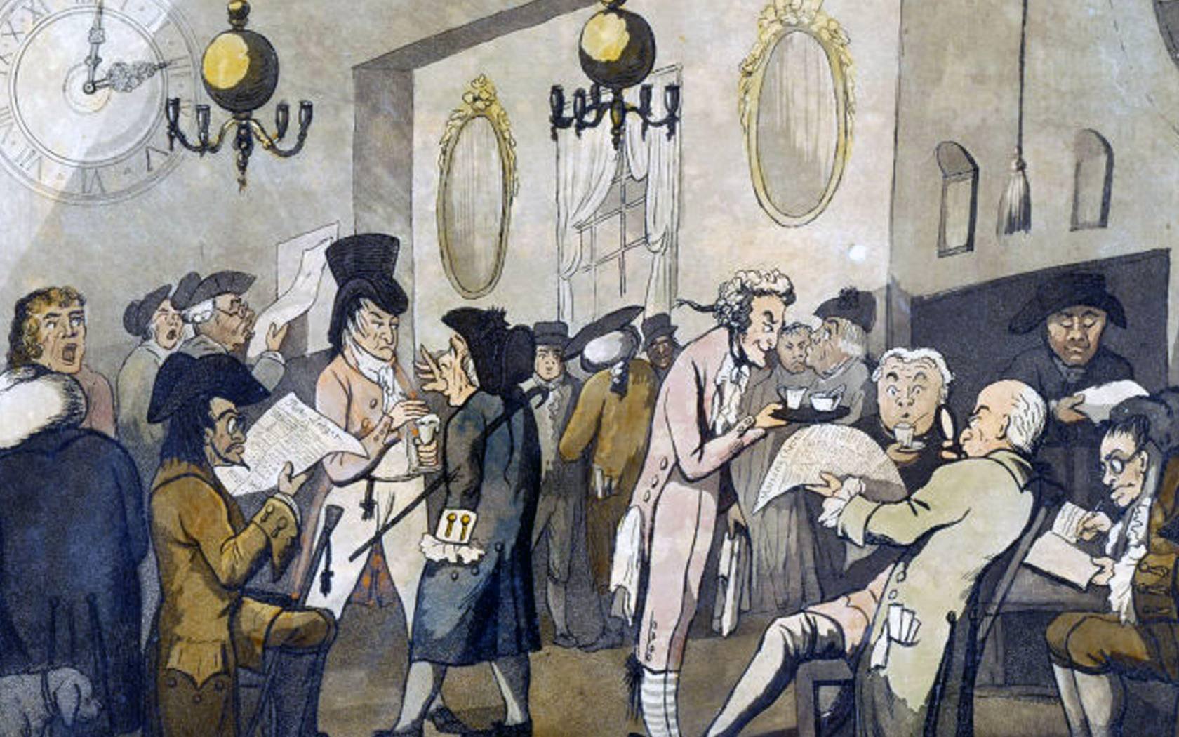 Lloyd's coffee house in the City of London.