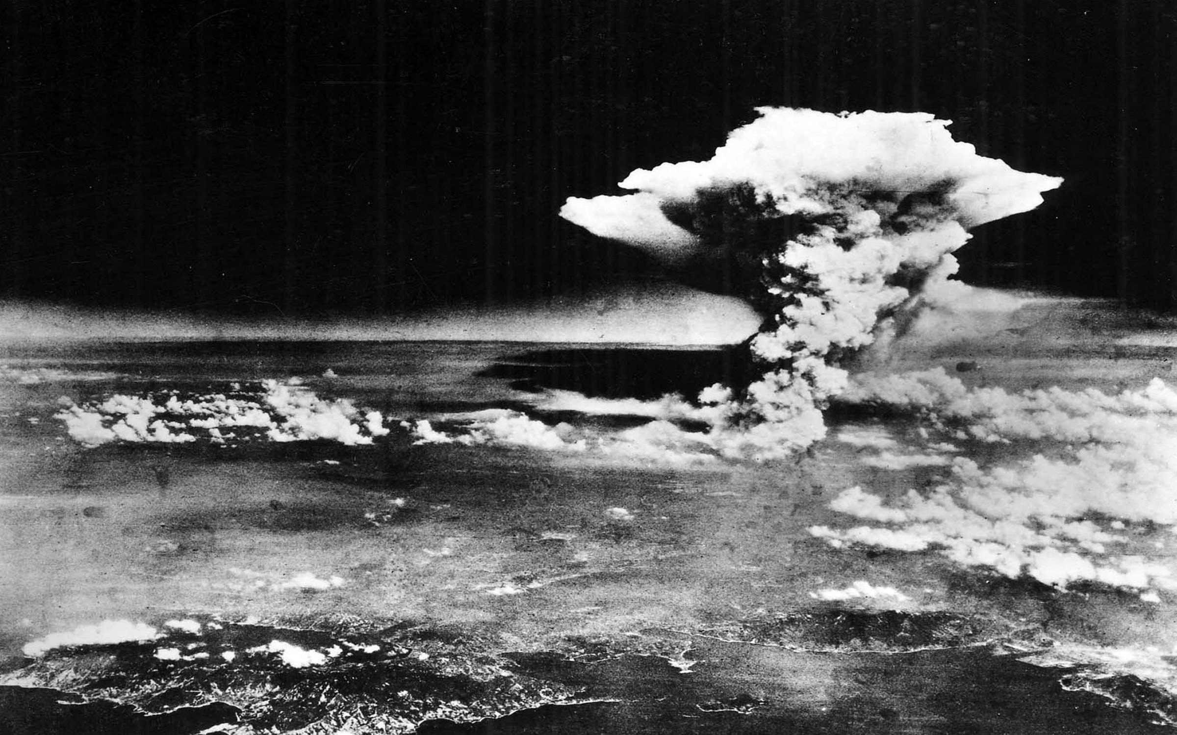 An aerial photograph of Hiroshima, Japan, shortly after the atomic bomb was dropped in 1945. Credit: World History Archive