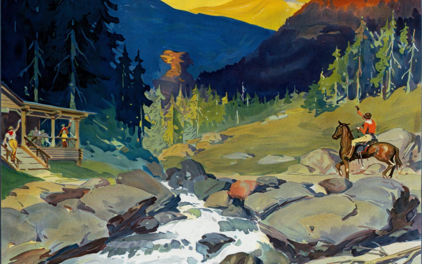 Poster advertising travel to Canada.