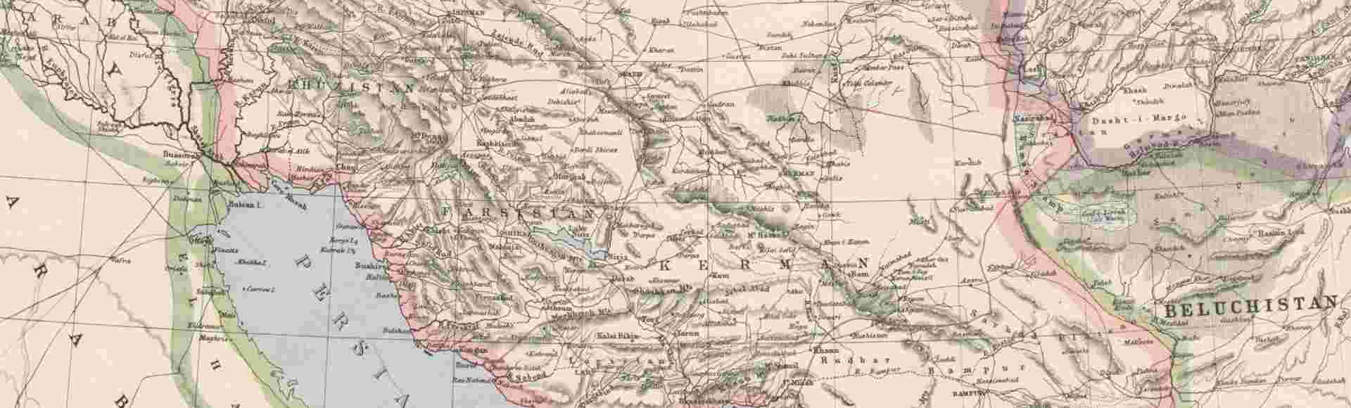 A 19th-century map of Persia.