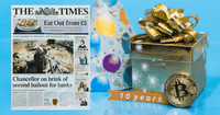 I dag fyller bitcoin tio år – Bitmex firar med att köpa annons på framsidan av The Times