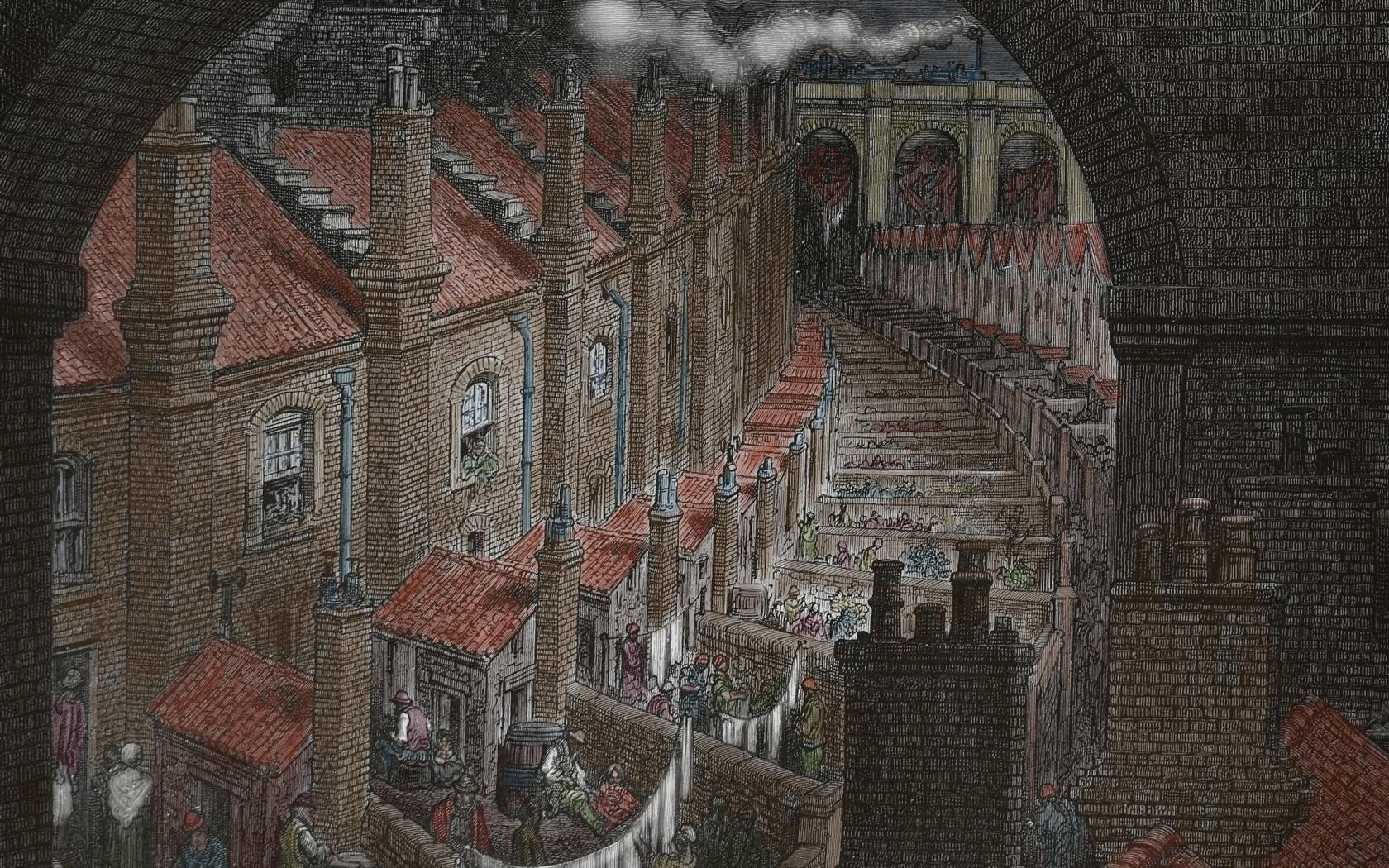 Victorian engraving of London.