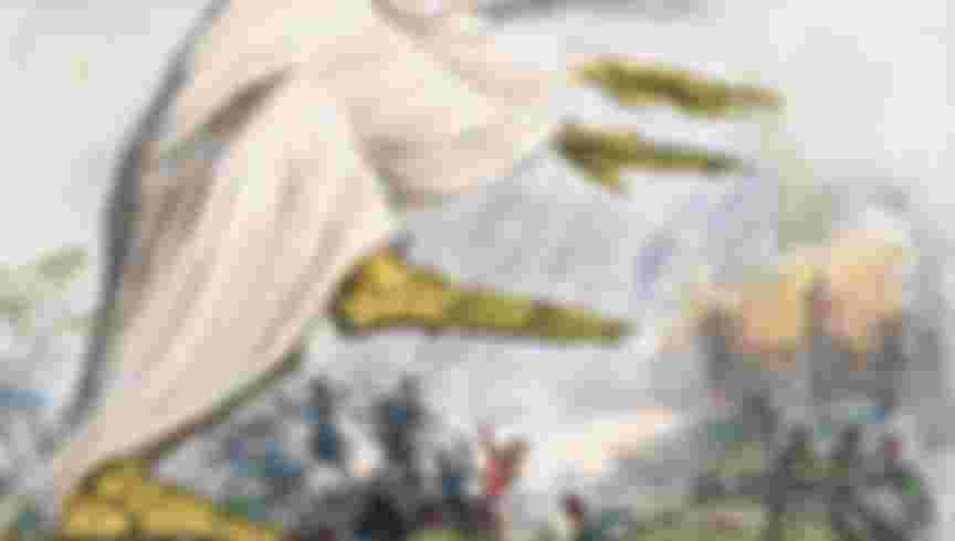 A 19th-century color lithograph