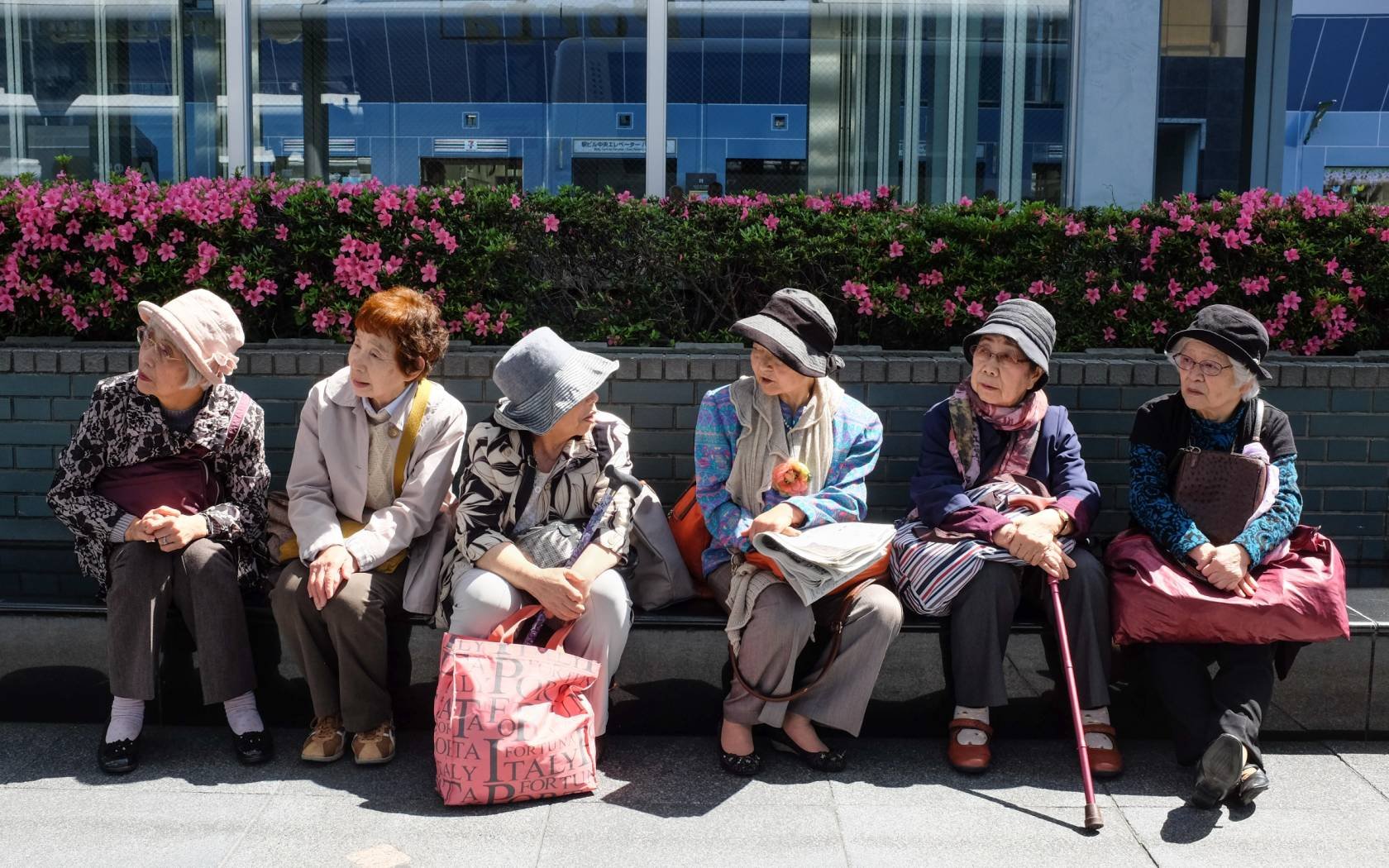 A group of elderly women in Kyoto, Japan. Credit: Trevor Mogg / Alamy Stock Photo.