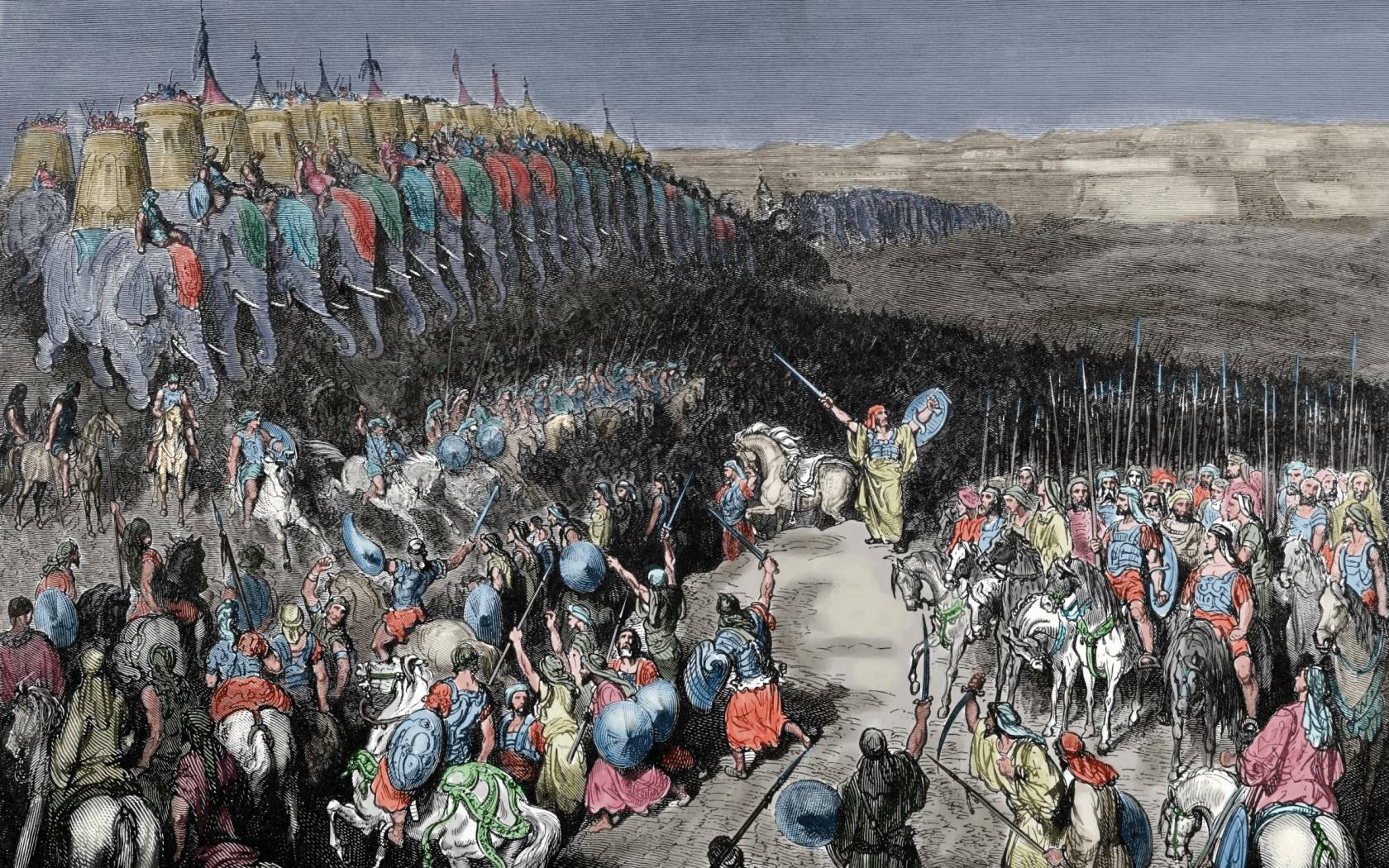 Judas Maccabeus before the army of Nicamor.