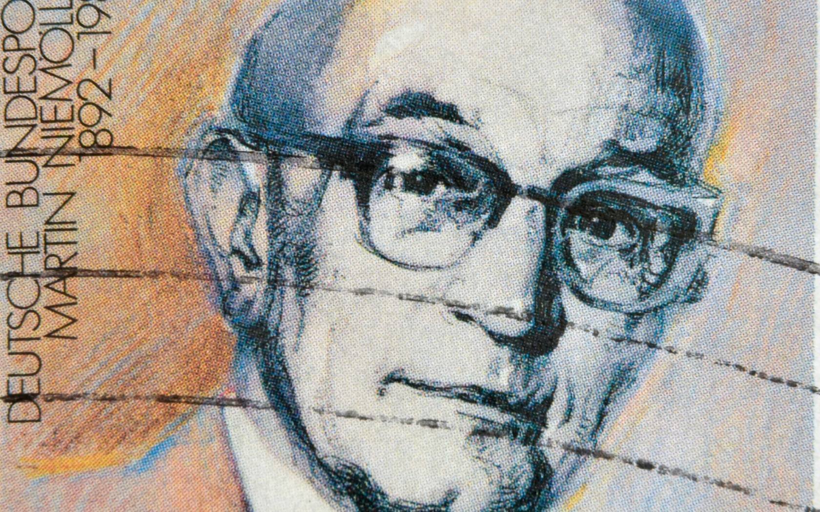 A commemorative stamp of Martin Niemöller