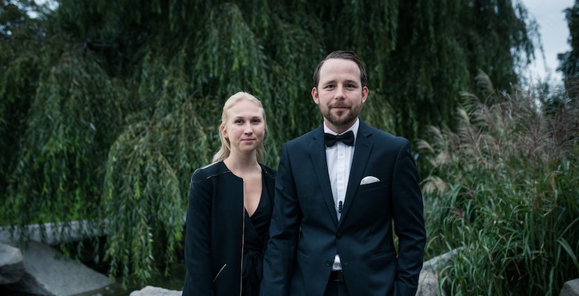 Ludwig Tjörnemo, finalist Årets Kock 2018, och Emelie Westerberg.  Foto: Carla Lomakka